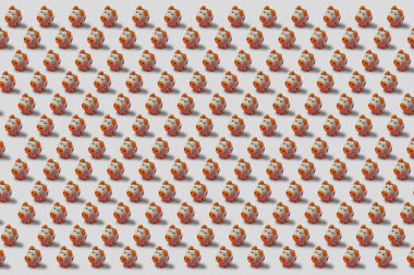 El yapımı domuz dokusu tasarımı, geleneksel renkli Meksika el işi.