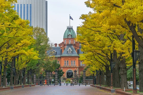 Колишній Hokkaido Уряд Офіс Найвідомішим Символом Hokkaidos Червона Зірка Зовнішні — стокове фото