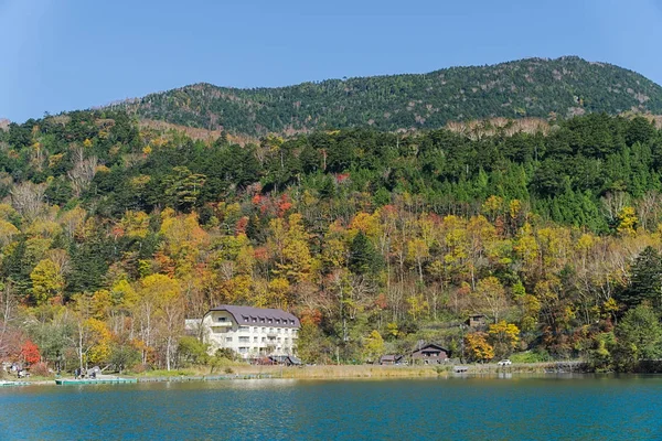 Lake Yunoko is a small lake located just north of Senjogahara marsh and it is located about 6 km north-northwest of Lake Chuzenji. This photo was shot in autumn.