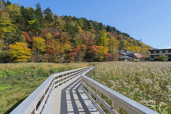 닛코와 공원의 마을과 Yunoko 매력적인 여관의 — 스톡 사진