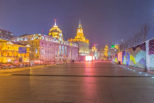 Bund Waitan Una Zona Sul Lungomare Nel Centro Shanghai Bund — Foto Stock