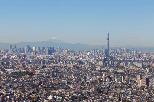 日本の首都である東京都市から撮影しました 東京は世界でも最も美しい Aslo 大きくて忙しい都市の一つです 日本語もいい — ストック写真