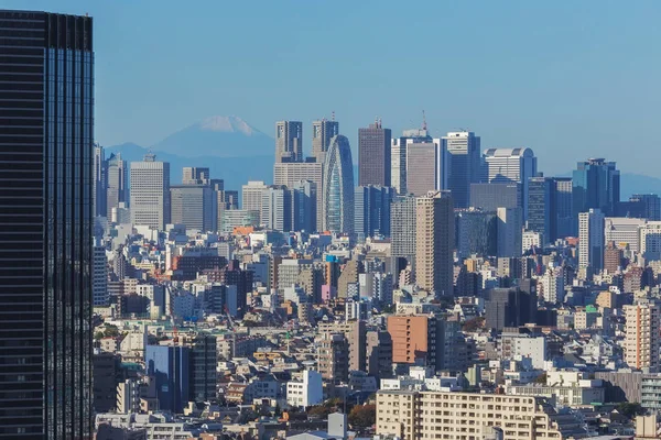 这张照片是从日本首都东京拍摄的 东京是世界上最大而繁忙的城市之一 但也是最美丽的城市 日本也不错 — 图库照片