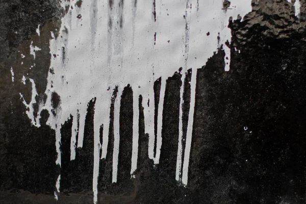 White paint dripping down on a dirty structured glass texture for background