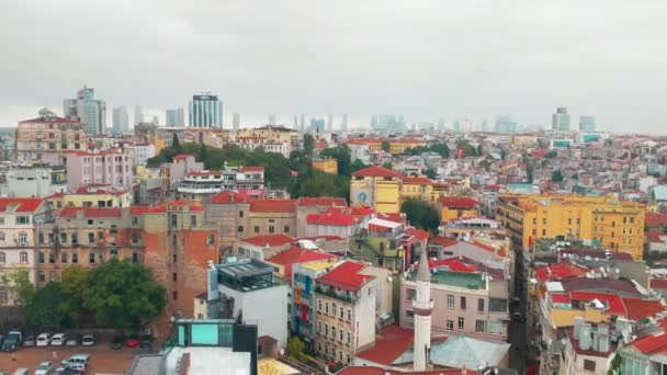 Plano Panorámico Los Tejados Rojos Ciudad Estambul Desde Vista Las — Vídeos de Stock