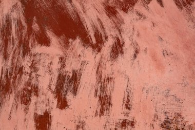 kırmızı düz renk paslı doku arka plan için. görünür fırça darbeleri