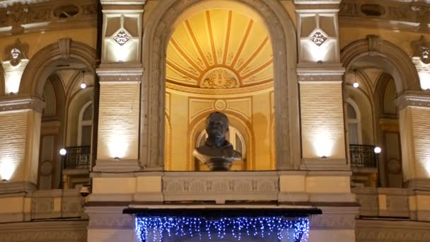 Kyiv Ukraine Decembrie 2018 Beautifly Iluminat Opera Națională Ucrainei Noaptea — Videoclip de stoc