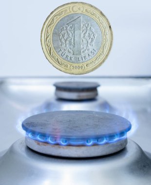 bir Türk sikke Lirası üzerinden gaz yakıcı. alma, transit veya yardımcı programı maliyetlerini Türkiye kavram