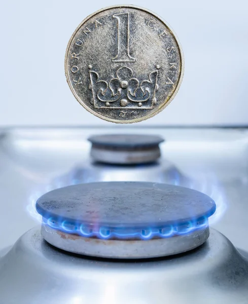 bir Çek Cumhuriyeti korunası gaz brülörlü para. yardımcı program maliyeti Europe kavram