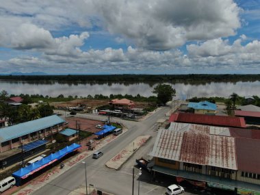 Simunjan, Sarawak / Malezya - 20 Haziran 2020: Simunjan 'ın Güzel Balıkçı Köyü