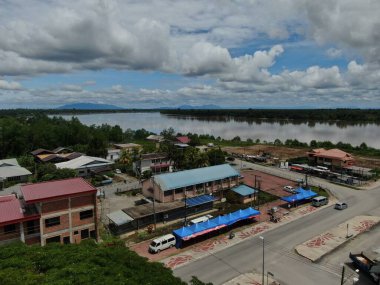 Simunjan, Sarawak / Malezya - 20 Haziran 2020: Simunjan 'ın Güzel Balıkçı Köyü