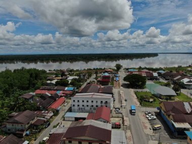 Simunjan, Sarawak / Malezya - 20 Haziran 2020: Simunjan 'ın Güzel Balıkçı Köyü