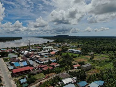Simunjan, Sarawak / Malezya - 20 Haziran 2020: Simunjan 'ın Güzel Balıkçı Köyü
