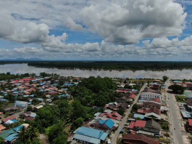Simunjan, Sarawak / Malezya - 20 Haziran 2020: Simunjan 'ın Güzel Balıkçı Köyü