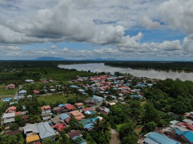 Simunjan, Sarawak / Malezya - 20 Haziran 2020: Simunjan 'ın Güzel Balıkçı Köyü