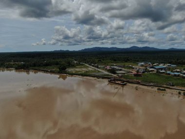 Simunjan, Sarawak / Malezya - 20 Haziran 2020: Simunjan 'ın Güzel Balıkçı Köyü