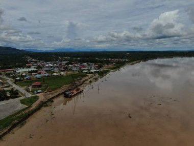 Simunjan, Sarawak / Malezya - 20 Haziran 2020: Simunjan 'ın Güzel Balıkçı Köyü
