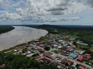 Simunjan, Sarawak / Malezya - 20 Haziran 2020: Simunjan 'ın Güzel Balıkçı Köyü