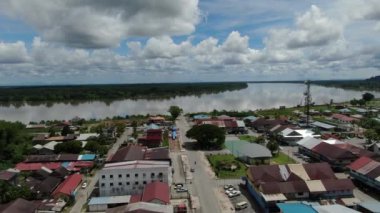 Simunjan, Sarawak / Malezya - 20 Haziran 2020: Simunjan 'ın Güzel Balıkçı Köyü