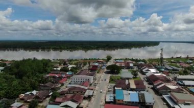 Simunjan, Sarawak / Malezya - 20 Haziran 2020: Simunjan 'ın Güzel Balıkçı Köyü