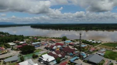 Simunjan, Sarawak / Malezya - 20 Haziran 2020: Simunjan 'ın Güzel Balıkçı Köyü