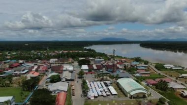 Simunjan, Sarawak / Malezya - 20 Haziran 2020: Simunjan 'ın Güzel Balıkçı Köyü