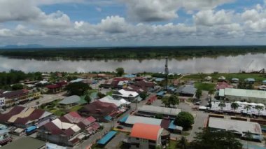 Simunjan, Sarawak / Malezya - 20 Haziran 2020: Simunjan 'ın Güzel Balıkçı Köyü