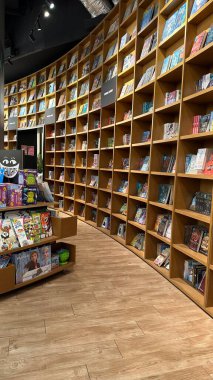 Kuala Lumpur, Malaysia - September 15, 2025: The BookXcess bookstore across multiple outlets in KL City, where books were arranged in a very modern and creative manner