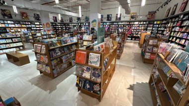 Kuala Lumpur, Malaysia - September 15, 2025: The BookXcess bookstore across multiple outlets in KL City, where books were arranged in a very modern and creative manner