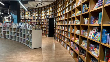 Kuala Lumpur, Malaysia - September 15, 2025: The BookXcess bookstore across multiple outlets in KL City, where books were arranged in a very modern and creative manner