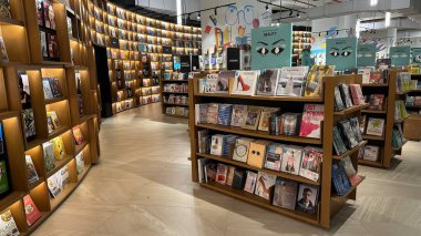 Kuala Lumpur, Malaysia - September 15, 2025: The BookXcess bookstore across multiple outlets in KL City, where books were arranged in a very modern and creative manner