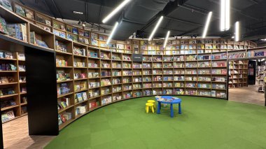 Kuala Lumpur, Malaysia - September 15, 2025: The BookXcess bookstore across multiple outlets in KL City, where books were arranged in a very modern and creative manner