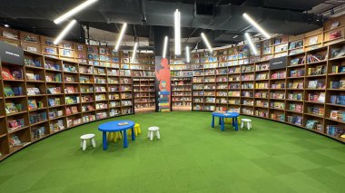 Kuala Lumpur, Malaysia - September 15, 2025: The BookXcess bookstore across multiple outlets in KL City, where books were arranged in a very modern and creative manner