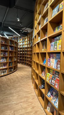 Kuala Lumpur, Malaysia - September 15, 2025: The BookXcess bookstore across multiple outlets in KL City, where books were arranged in a very modern and creative manner