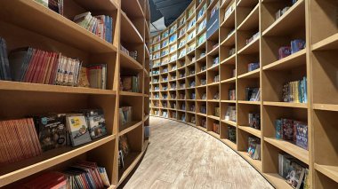 Kuala Lumpur, Malaysia - September 15, 2025: The BookXcess bookstore across multiple outlets in KL City, where books were arranged in a very modern and creative manner