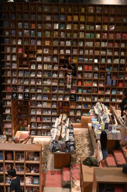 Kuala Lumpur, Malaysia - September 15, 2025: The BookXcess bookstore across multiple outlets in KL City, where books were arranged in a very modern and creative manner