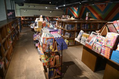 Kuala Lumpur, Malaysia - September 15, 2025: The BookXcess bookstore across multiple outlets in KL City, where books were arranged in a very modern and creative manner
