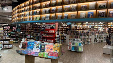 Kuala Lumpur, Malaysia - September 15, 2025: The BookXcess bookstore across multiple outlets in KL City, where books were arranged in a very modern and creative manner