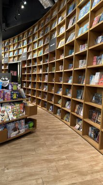 Kuala Lumpur, Malaysia - September 15, 2025: The BookXcess bookstore across multiple outlets in KL City, where books were arranged in a very modern and creative manner