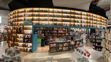 Kuala Lumpur, Malaysia - September 15, 2025: The BookXcess bookstore across multiple outlets in KL City, where books were arranged in a very modern and creative manner