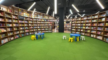 Kuala Lumpur, Malaysia - September 15, 2025: The BookXcess bookstore across multiple outlets in KL City, where books were arranged in a very modern and creative manner
