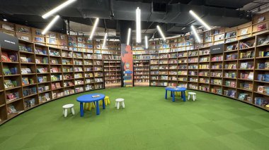 Kuala Lumpur, Malaysia - September 15, 2025: The BookXcess bookstore across multiple outlets in KL City, where books were arranged in a very modern and creative manner