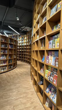 Kuala Lumpur, Malaysia - September 15, 2025: The BookXcess bookstore across multiple outlets in KL City, where books were arranged in a very modern and creative manner