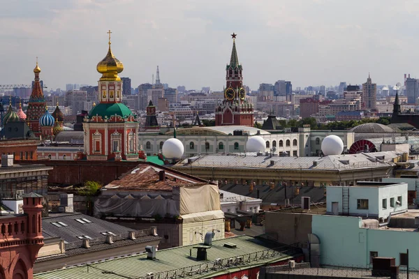 Moskva Från Toppen Taket Och Vacker Utsikt Över Kreml Och — Stockfoto