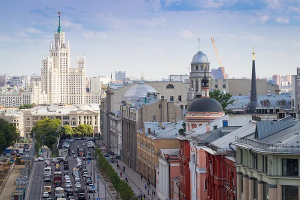Moscú Desde Parte Superior Techo Una Hermosa Vista Del Kremlin — Foto de Stock