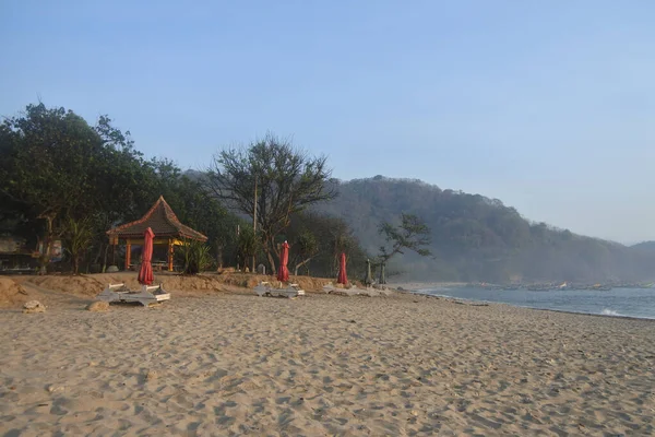 Утренний Вид Пляж Папума Восточная Ява Индонезия Пляж Папума Самый — стоковое фото