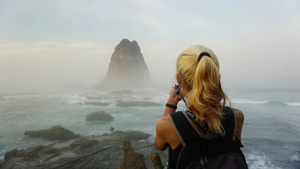 Papuma Sahili Nin Güzel Manzarası Doğu Endonezya Nın Ünlü Turistik — Stok fotoğraf