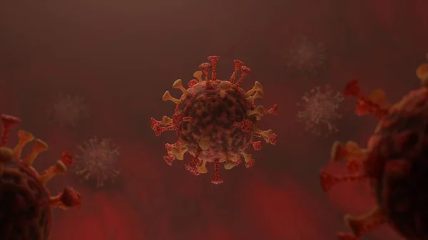 Візуалізація Ілюстрації Ковадла Вірусу Корона Білої Кров Яної Клітини — стокове фото