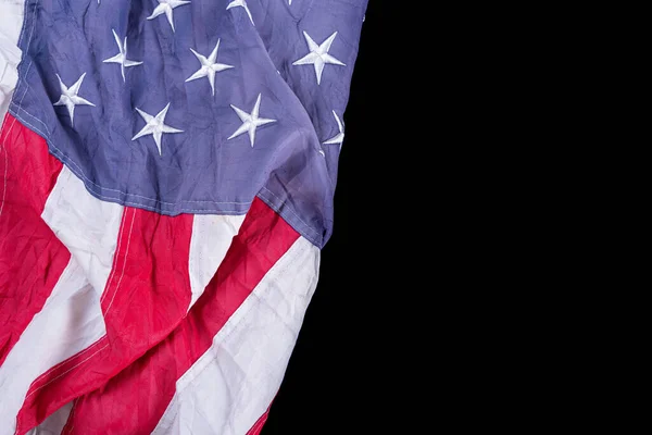 Bandeira Americana Sobre Fundo Preto Para Dia Memorial Dos Eua — Fotografia de Stock