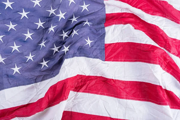 アメリカ国旗 アメリカの記念日 大統領の日 退役軍人の日 労働者の日 独立または7月4日のお祝いのために トップ表示 テキストのコピースペース — ストック写真